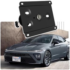 도난 방지 번호판 홀더 링컨 에비에이터/해적/노틸러스 2세대/네비게이터 4세대와 호환 전면 그릴 번호판 브래킷 장착 키트 드릴 범퍼 프레임 없음, Sonata/Hybrid 2020-2024,Accent