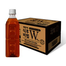 w차 식후비법 무라벨 페트, 500ml, 1개