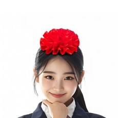 카네이션 머리띠 인간카네이션 어버이날 스승의날 모자 꽃 어린이 머리핀 유아 어린이집, 머리핀단품, 1개