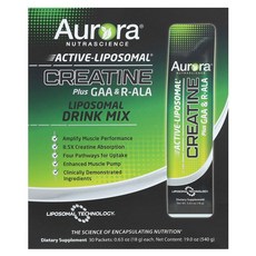 오로라 뉴트라사이언스 Aurora Nutrascience Active Liposomal® 크레아틴 함유 GAA 및 R-ALA 30팩 각 18g0.63oz141483원산