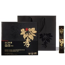 효도할때효삼 흑삼 진액 부모님 선물세트 + 쇼핑백, 30개, 10ml