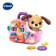 Vtech 寵物狗提籃互動學習組 扮家家酒 聲光玩具 寵物狗 提籃 互動 音樂 角色扮演 寵物照顧 數字 短語 同理心, 1個, 繽紛
