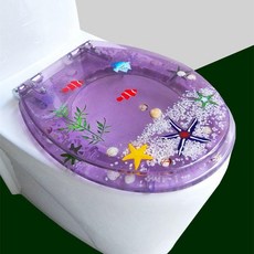 超值 樹脂子母馬桶蓋大人小孩兩用加厚型家用通用親子兒童坐便器蓋 副廠商品, 淺紫海星-普通款-實心抗壓