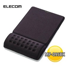 ELECOM 富福里 COMFY MP-095BK 舒壓護腕鼠墊 日本設計, 黑色, 1個