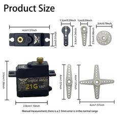 高精度迷你伺服馬達：17g/21g/25g，360度連續旋轉，高性能數位舵機，模型機器人適用, FFTY21g 180