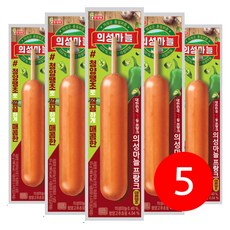 롯데 의성마늘 프랑크 매콤땡초 65g / 핫바 후랑크 소세지, 5개