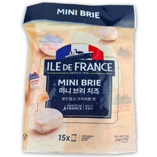 코스트코 일드프랑스 미니 브리 치즈 375g(25g x 15ea) 와인안주 아이스박스 발송, 상세설명 참조, 없음