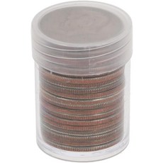 BCW 코인 튜브 반 달러 - 10ct 케네디 보유 내구성 있는 플라스틱 홀더 수집 용품 밀폐 뚜껑이 보관, 20 Pack