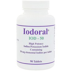 Optimox IOD 50碘化鉀補充錠, 90顆, 1罐