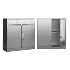 스테인레스 캐비닛 다용도 시약장 실험실 물질 화학 스텐 사무실, 1.36mm, 서랍 2개 (304)