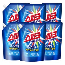 스파크 액상세제 리필, 2.1L, 6개