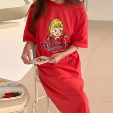 보리맘 캔디 반팔 임산부 홈웨어 원피스 IN395