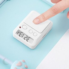 책상 학습용 디지털 타이머 버튼식 시간 측정기 공부 집중 시간 관리 스톱워치, 1개, 핑크