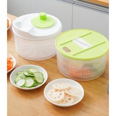 DS 대용량 야채 탈수기 채칼 슬라이서 2in1, 1개, 화이트