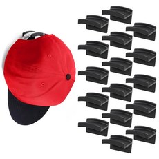 10개 접착식 모자 걸이 디스플레이 훅 벽문용 야구 홀더 클래식 옷장 정리용 강력 219297, 10pcs Black