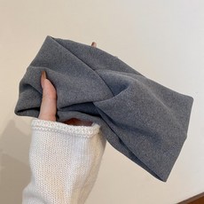 燕麥灰色!優雅氣質髮箍寬邊髮帶女綁發簡約洗臉頭套秋冬外戴髮飾, 1個, 灰色