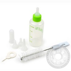 무지개몰 반려동물 젖병 세척솔 세트 새끼고양이젖병, 60ml