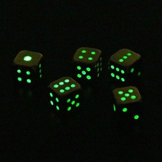金屬骰子 5顆夜光解壓骰子 防摔骰子金色骰盅 棋牌游戲 喝酒酒吧骰寶 麻將骰, 13mm金屬青古銅（夜光色） 5顆, 1個