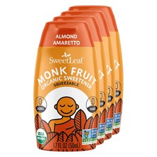 스위트리프 몽크 프루트 스위트너 스퀴저블 아몬드 아마레토, 4개, 50ml