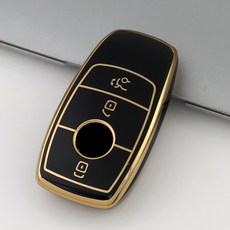 LOOKY 럭셔리라인 벤츠 키케이스 키홀더 차키케이스 (3종), 벤츠 B형, 블랙