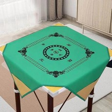 방수 가죽 마작 테이블보 포켓 데스크탑 미끄럼 방지 사각 매트 표면 바닥, 2. 【 1m 두께 강화 】 녹색 글자 포함