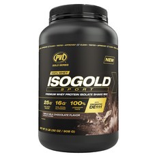 PURE VITA LABS ISOGOLD 運動頂級分離乳清蛋白奶昔混合粉 三倍牛奶巧克力口味, 1個, 908g