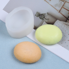 橢圓食品級矽膠手工皂模具, 白色