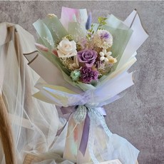 永生玫瑰花束/ 紫色款 / 情侶花束 / 告白花束 /現貨供應, 無須加購