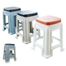 [아리노] 국산 플라스틱 의자 4개 야외 행사 간이의자, 스카이블루