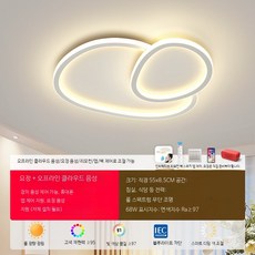 천장등 거실 LED 등기구 조명, 55cm 타원형 음성인식 스마트카