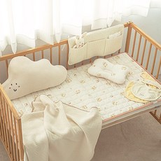 마롤로뜨 빌리지 아기 침대 패드 리안드림콧 쿠시노 호환 면 모달 논슬립 슈퍼싱글, 꼬냥이_면 모달 논슬립 패드, 1개