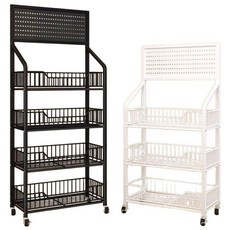 편의점 진열장 매대 스낵 랙 코스메틱 숍 매장용 쇼케이스 다단 선반, 4단 화이트 50cm [발톱 스타일]