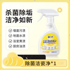 水垢浴室清潔劑：廚房防霉除菌潔瓷淨，強力去垢地板磁磚清潔, 1個, 一瓶