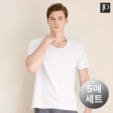 제임스딘 남자 반팔런닝셔츠 5매세트 스탠다드 순면 메리야스