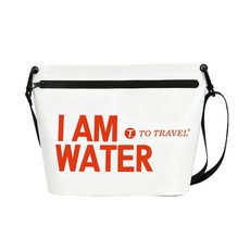 TO TRAVEL 氣密拉鏈防水斜挎包, 防淋水 - 白色