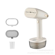 新款手持掛燙機家用小型熨斗1800W熨燙機蒸汽刷便攜宿舍燙鬥, 1個, 米色加熱面板:跨境插頭-台灣使用110VUS