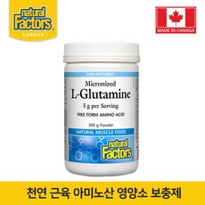 내추럴팩터스 마이크로나이즈 엘글루타민 파우더 300g (근육/아미노산), 1개