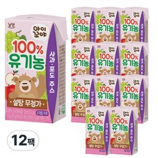 아이꼬야 유기농 주스 120ml 12팩 사과포도