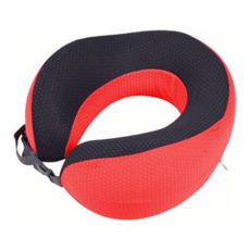 휴대용 U자형 메모리폼 목베개 쿠션, 04.레드, 1개