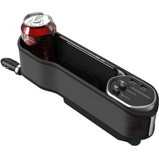 The Zone 車用整理收納盒 智能側邊置物袋 TZ-P300, 1個, 黑色 + 金屬