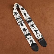 고양이 일렉기타 스트랩 일렉트릭 베이스기타 어깨끈 에스앤지 A 통기타, C. 만화 고양이여자, 1개