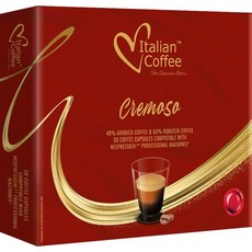 Italian Coffee for Espresso Lovers 프로 프로페셔널 네스프레소 머신 제니우스 제미니 및 모멘토 2022 이전 모델과 호환되는 포드 (50개 (1팩), 50개입(1팩), Cremoso PRO