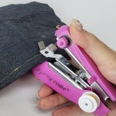 호치케스미싱기 한손재봉기 옷간단리폼수선기 간편바느질 스틸프레임 랜덤색상 11X7CM