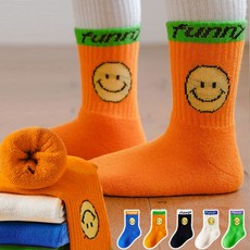 준캡 아동겨울양말 스마일Funny 파일양말 방한양말 아동양말세트 어린이