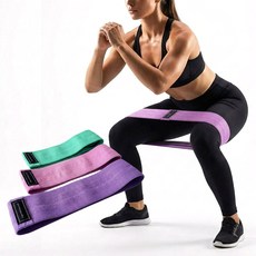 멜틱 저항 힙 트레이닝 밴드 3종 세트, 1세트, 혼합