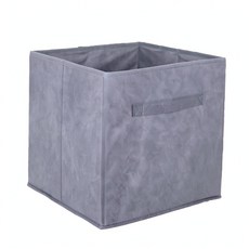 無紡布可折疊收納箱 附提手, 深灰色, 1個