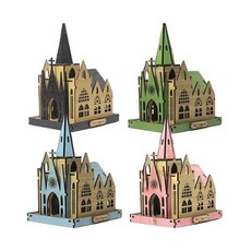 빌리지 DIY A4 소형 나무조립 미니어처 축소 성당 29987PC 1(pc)