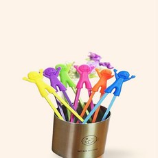 실리콘 아동 젓가락 어린이 교정젓가락 식기 훈련용 사용편한 젓가락, 오렌지, 1개