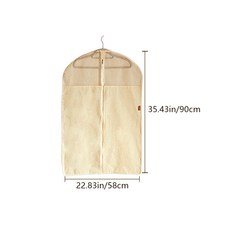 DFMEI 加厚純棉透氣防塵罩家用西服大衣衣架防塵袋衣帽間櫃子掛式衣服罩, 1個, 1個裝