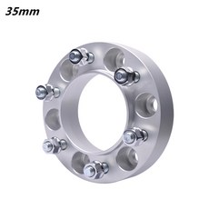 허브스페이스 휠 스페이서 어댑터 PCD 6x139.7 CB 67.1mm 미쓰비시 파제로 세퍼레이터 도요타 하이에이스 단조 알루미늄 합금 2 개 듀얼, [03] 2PC Silver 35mm